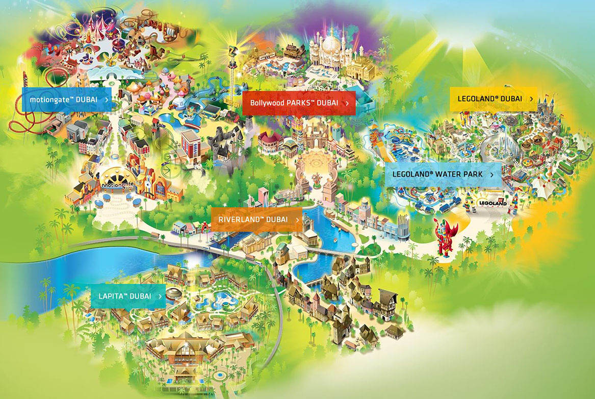 Dubai Parks Map