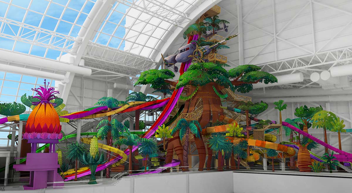 DreamWorks Water Park Kung Fu Panda Slide Model