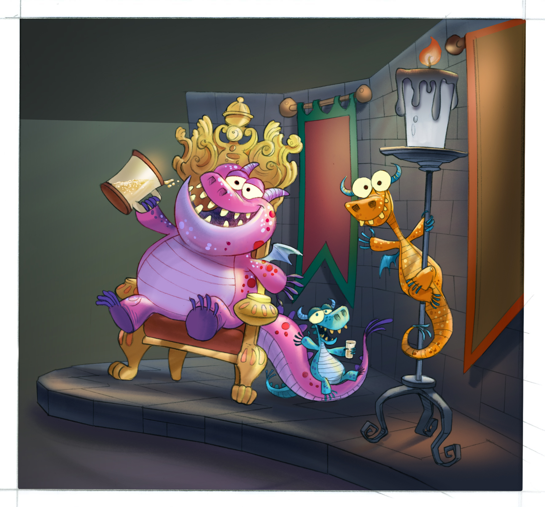 Lotte World Dragons Wild Shooting Character Concept Art