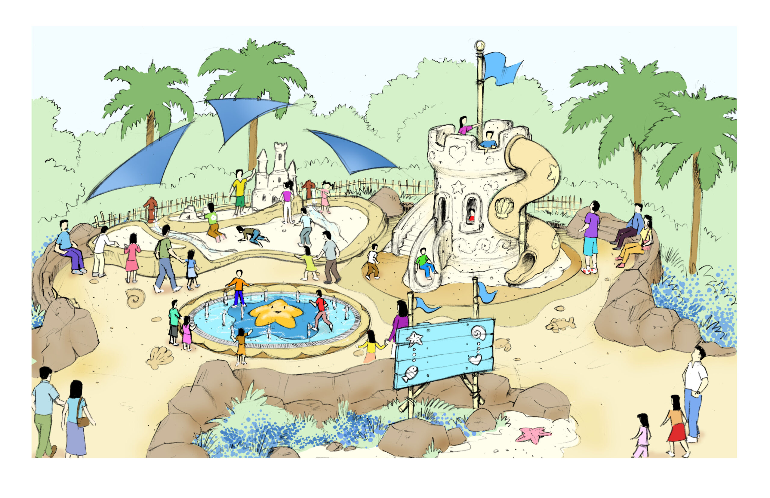 Hello Kitty Park Beach Sandcastle Concept